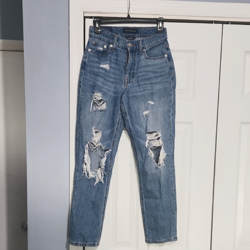 Aeropostle Distressed Blue Jeans